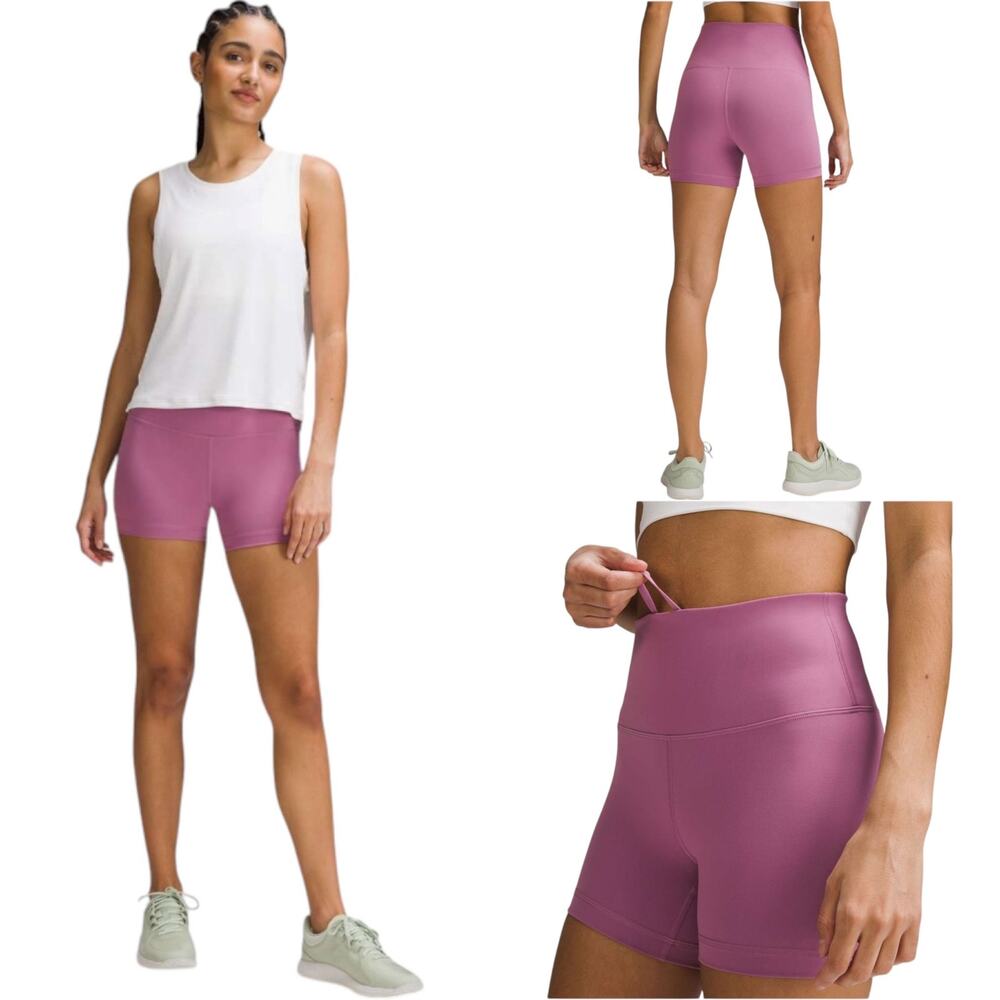 EUC Lululemon Wunder Train High-Rise Short 4" Velvet Dust Size 6 PERFECT